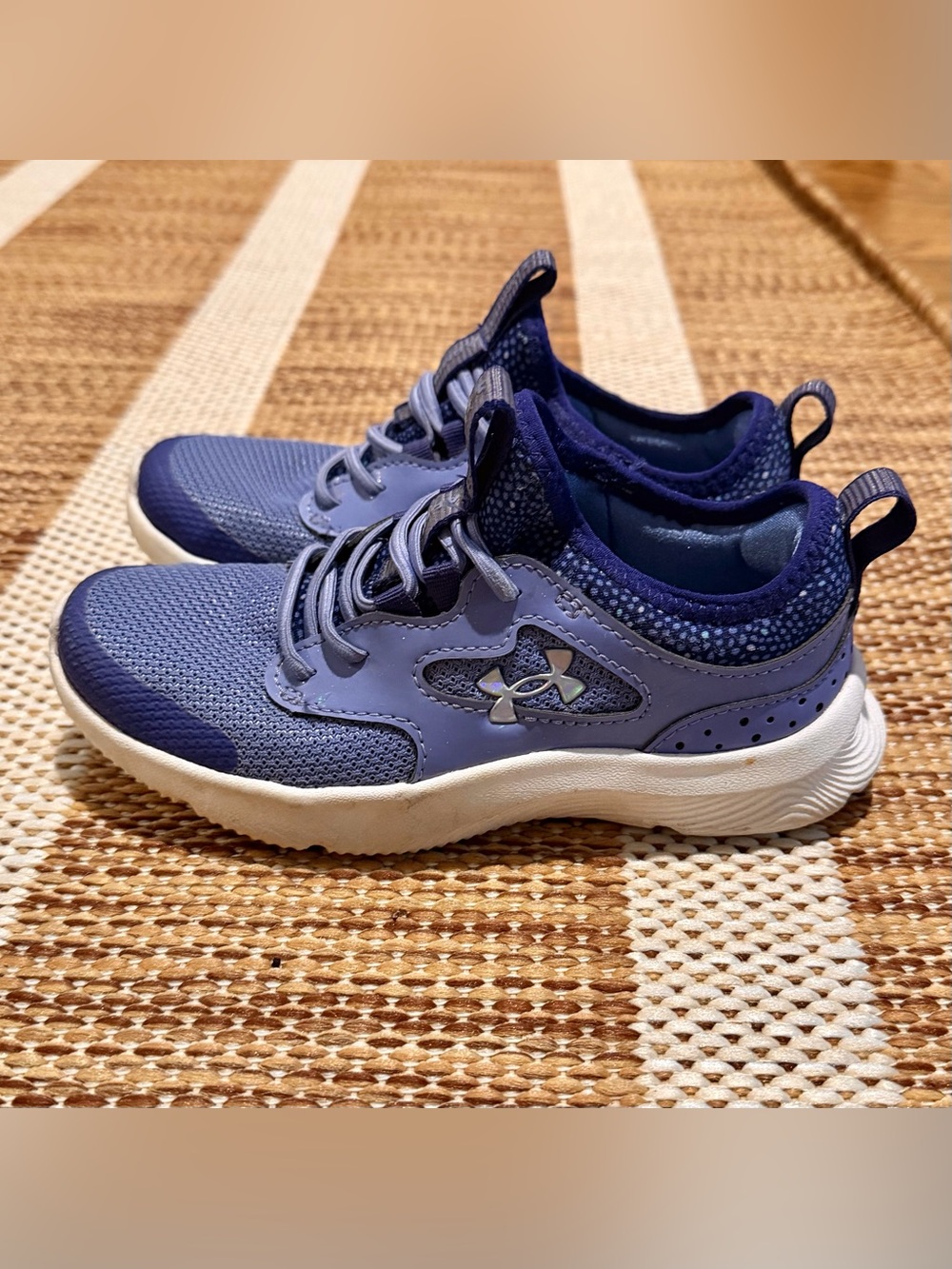 Under Armour Kids Purple Athletic Sneakers with White Sole